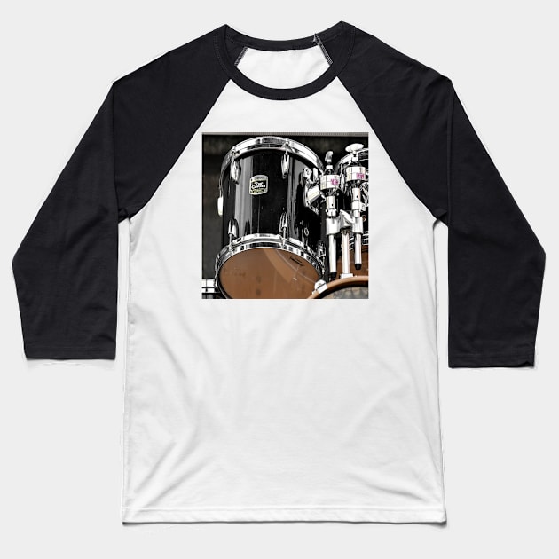 Chrome Drum Kit Baseball T-Shirt by AJDesignsstuff